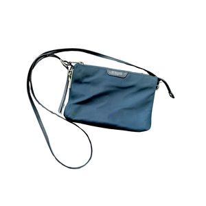MZ Wallace mini crossbody bag. Midnight blue nylon and midnight blue straps.
